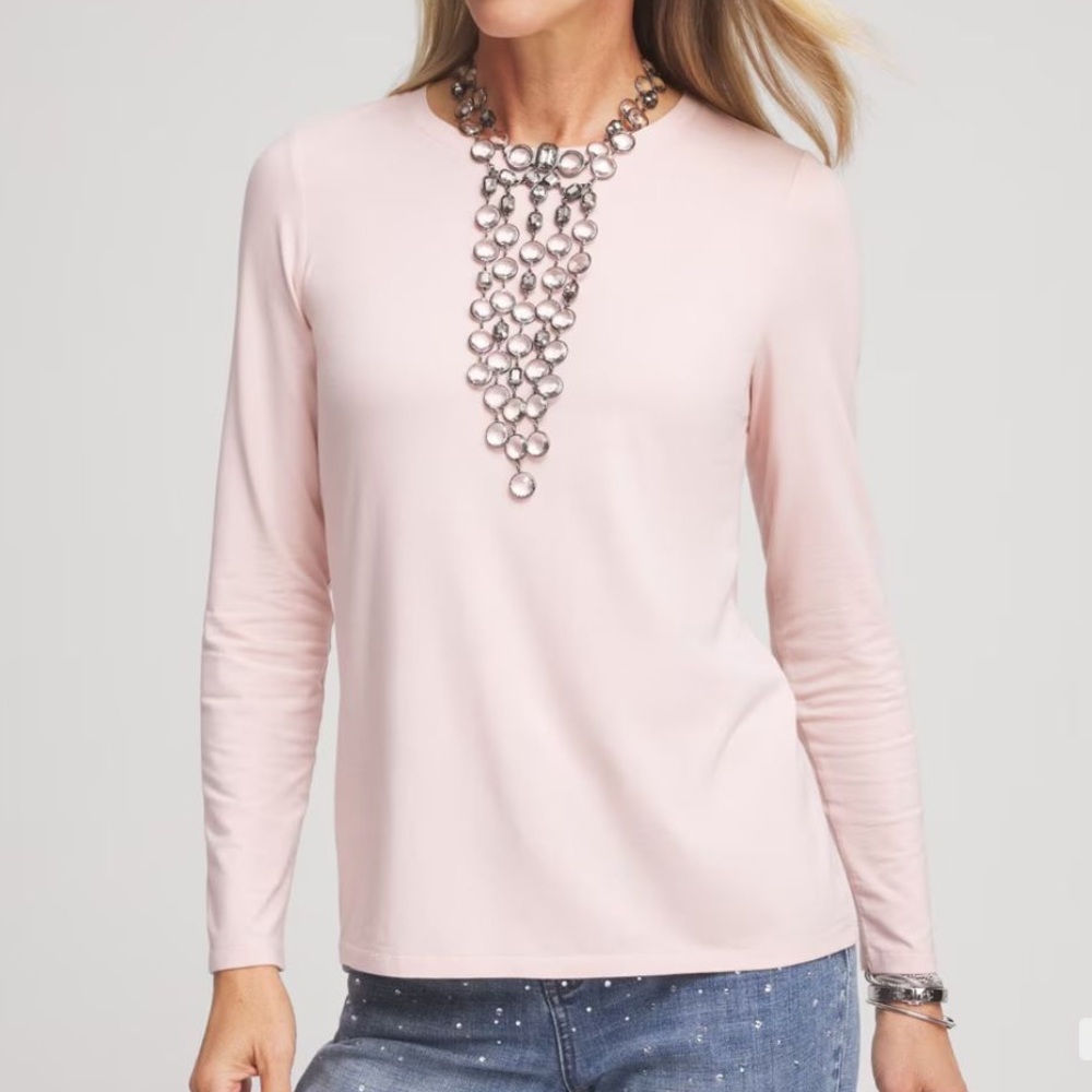 Chicos Touch Of Cool Long Sleeve Tee